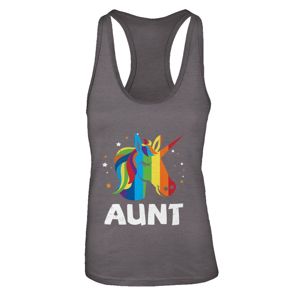 LGBT Pride Lesbian Gay Proud Aunt Unicorn T-Shirt & Tank Top | Teecentury.com