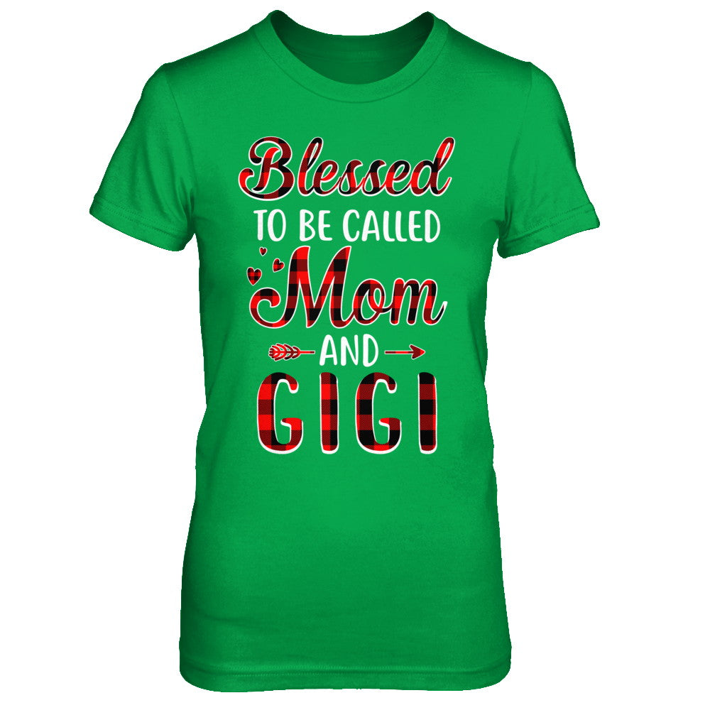 Red Buffalo Plaid Blessed To Be Called Mom And Gigi T-Shirt & Hoodie | Teecentury.com