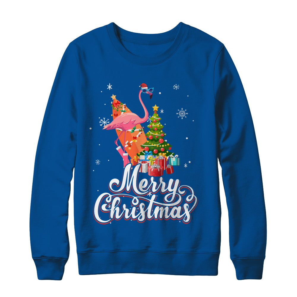 Flamingo Christmas Gift Merry Christmas Flamingo T-Shirt & Sweatshirt | Teecentury.com