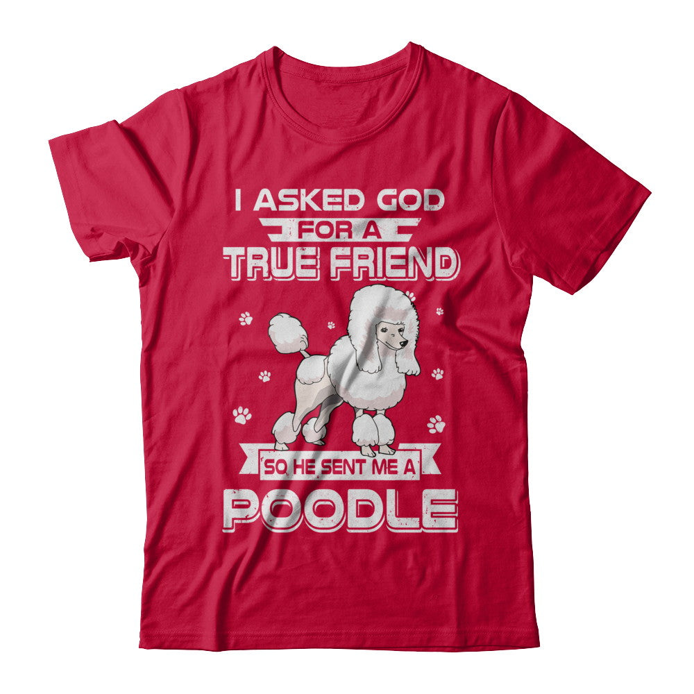 I Asked God For A True Friend So Sent Me Poodle Dog T-Shirt & Hoodie | Teecentury.com