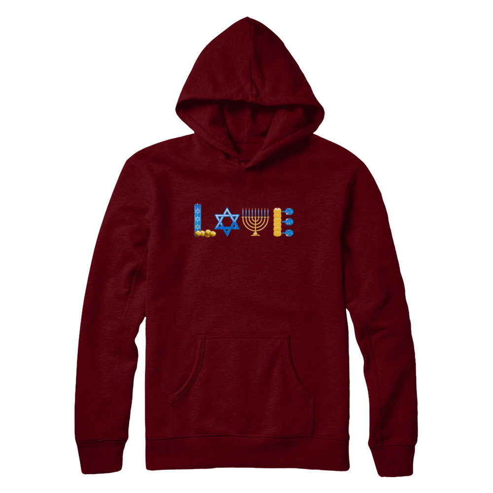 Jewish Love Happy Hanukkah Star Heart Gift T-Shirt & Sweatshirt | Teecentury.com