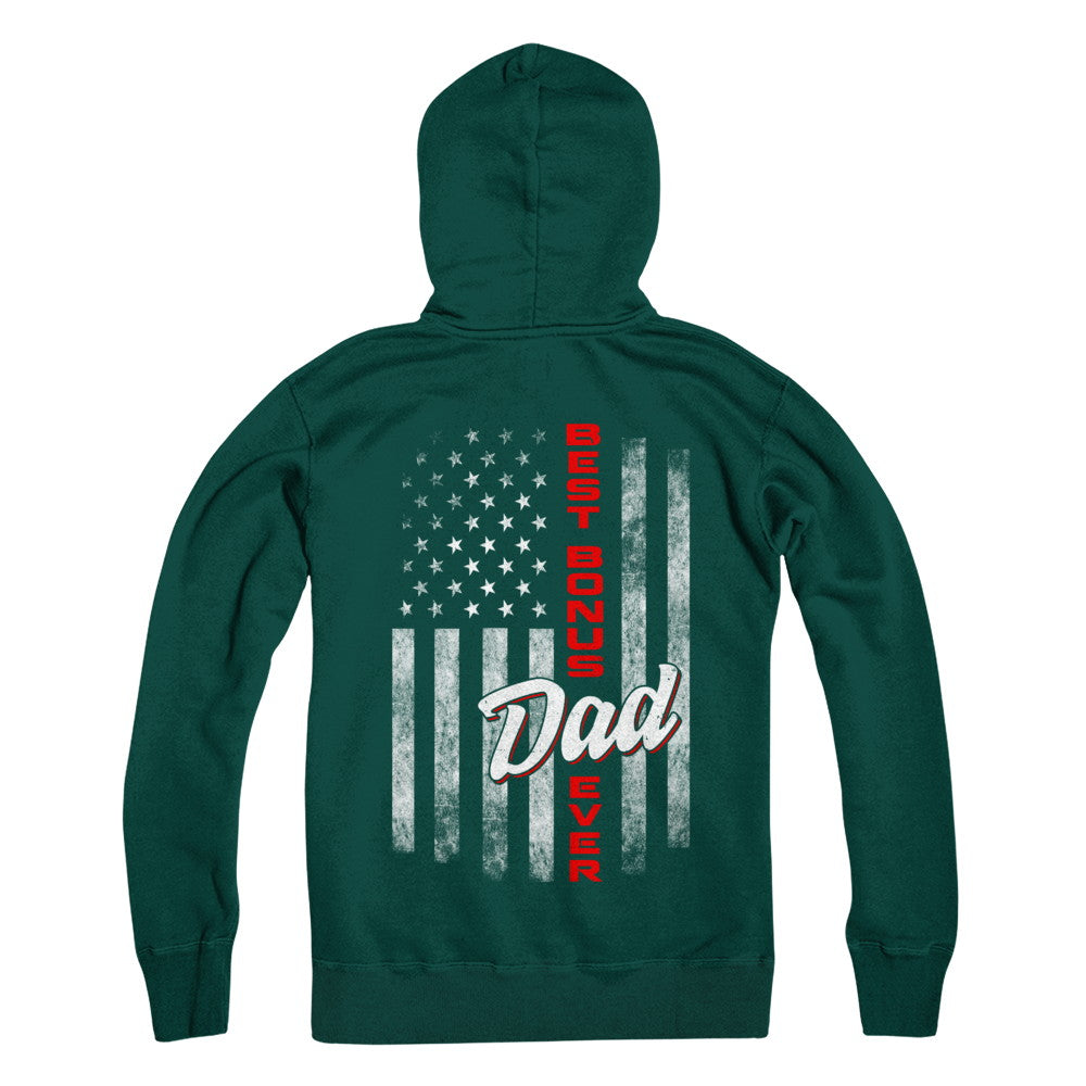 Best Bonus Dad Ever American Flag 4Th Of July Fathers Day T-Shirt & Hoodie | Teecentury.com
