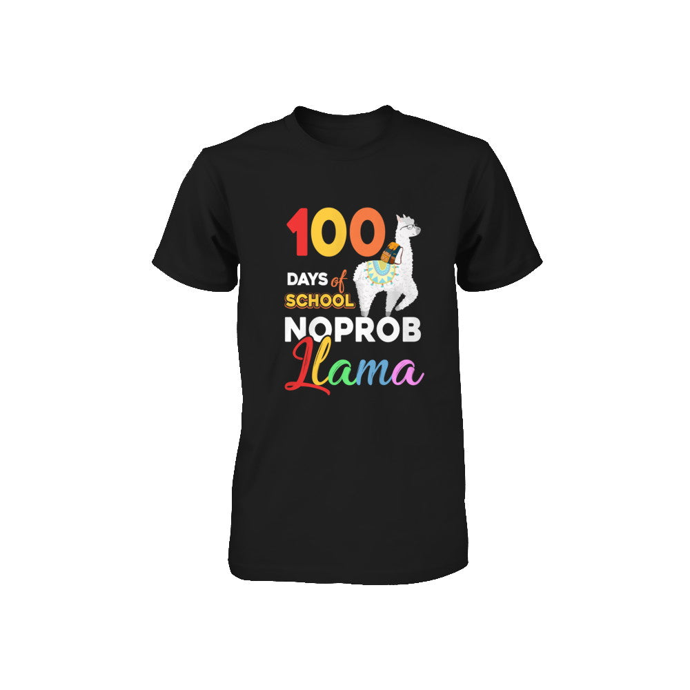 100 Days Of School Shirt Cute No Probllama Llama Youth Youth Shirt | Teecentury.com
