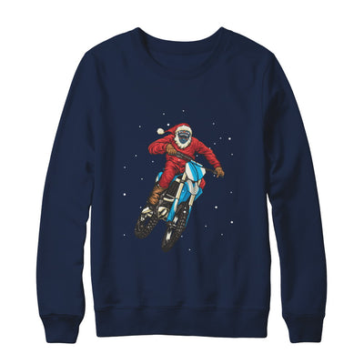 Motocross Christmas Santa Biker T-Shirt & Sweatshirt | Teecentury.com