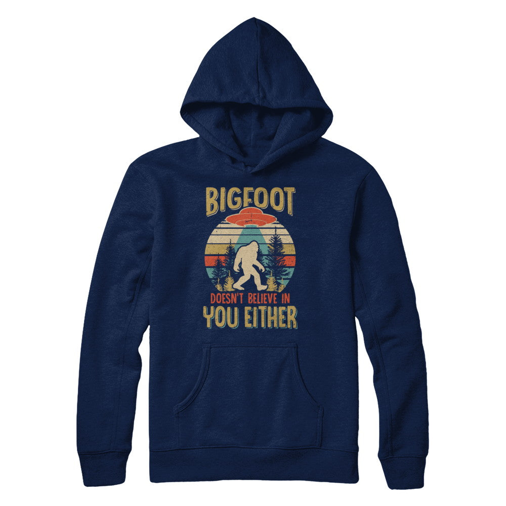 Retro Bigfoot Doesn't Believe In You Either UFO T-Shirt & Hoodie | Teecentury.com