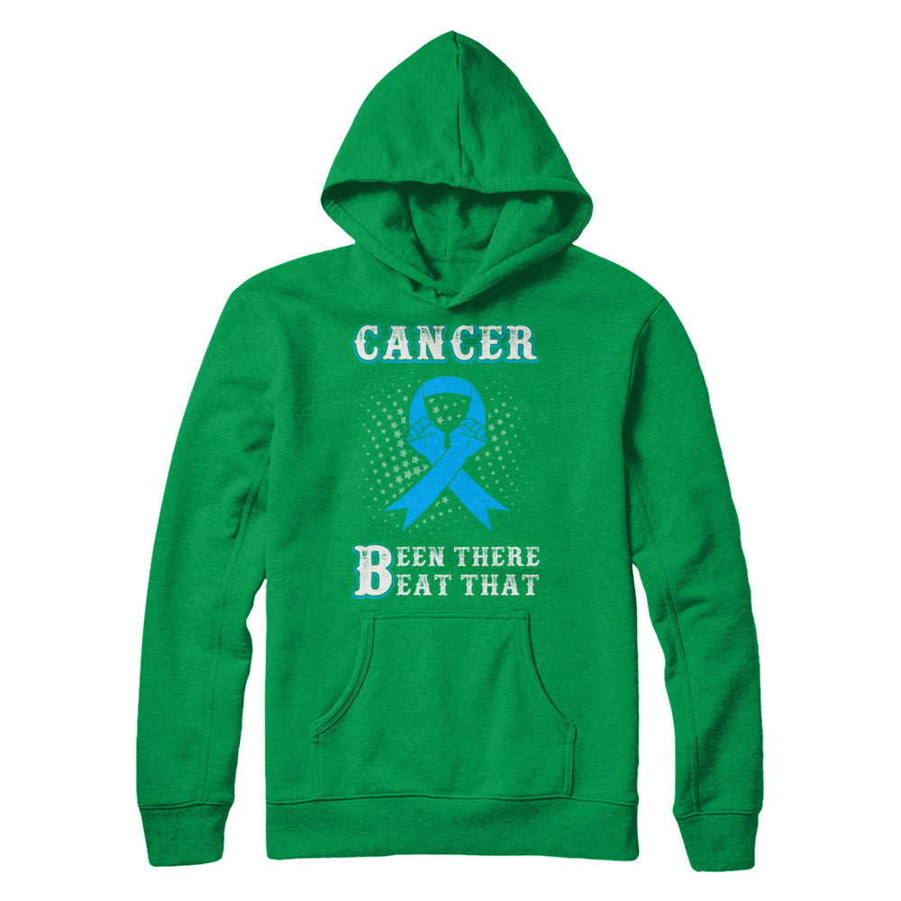 Prostate Cancer Been There Beat That Blue Awareness Ribbon T-Shirt & Hoodie | Teecentury.com