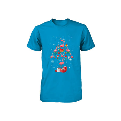Santa Flamingo Christmas Tree Gift Youth Youth Shirt | Teecentury.com