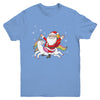 Santa Riding Unicorn Christmas Kids Girls Women Xmas Youth Youth Shirt | Teecentury.com