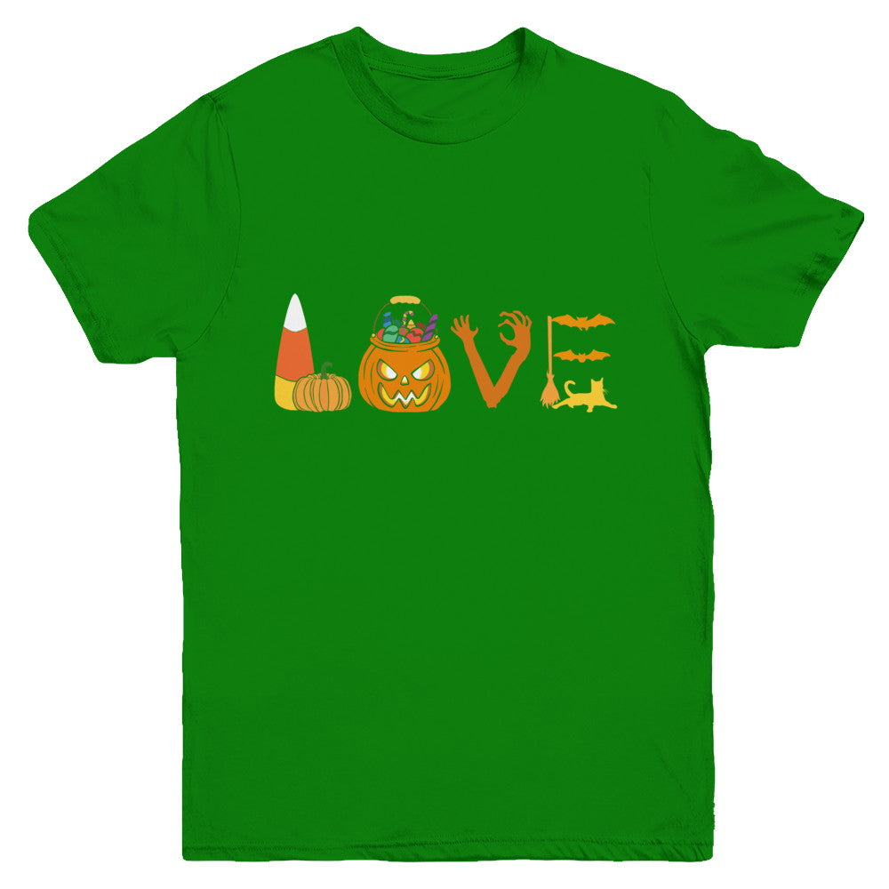 I Love Candy Funny Candy Corn Halloween Gift Youth Youth Shirt | Teecentury.com