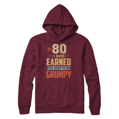 Vintage The Right To Be Grumpy 80th 1942 Birthday Gift T-Shirt & Hoodie | Teecentury.com