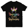 Cute Unicorns Are Born In September Birthday Gift Youth Youth Shirt | Teecentury.com