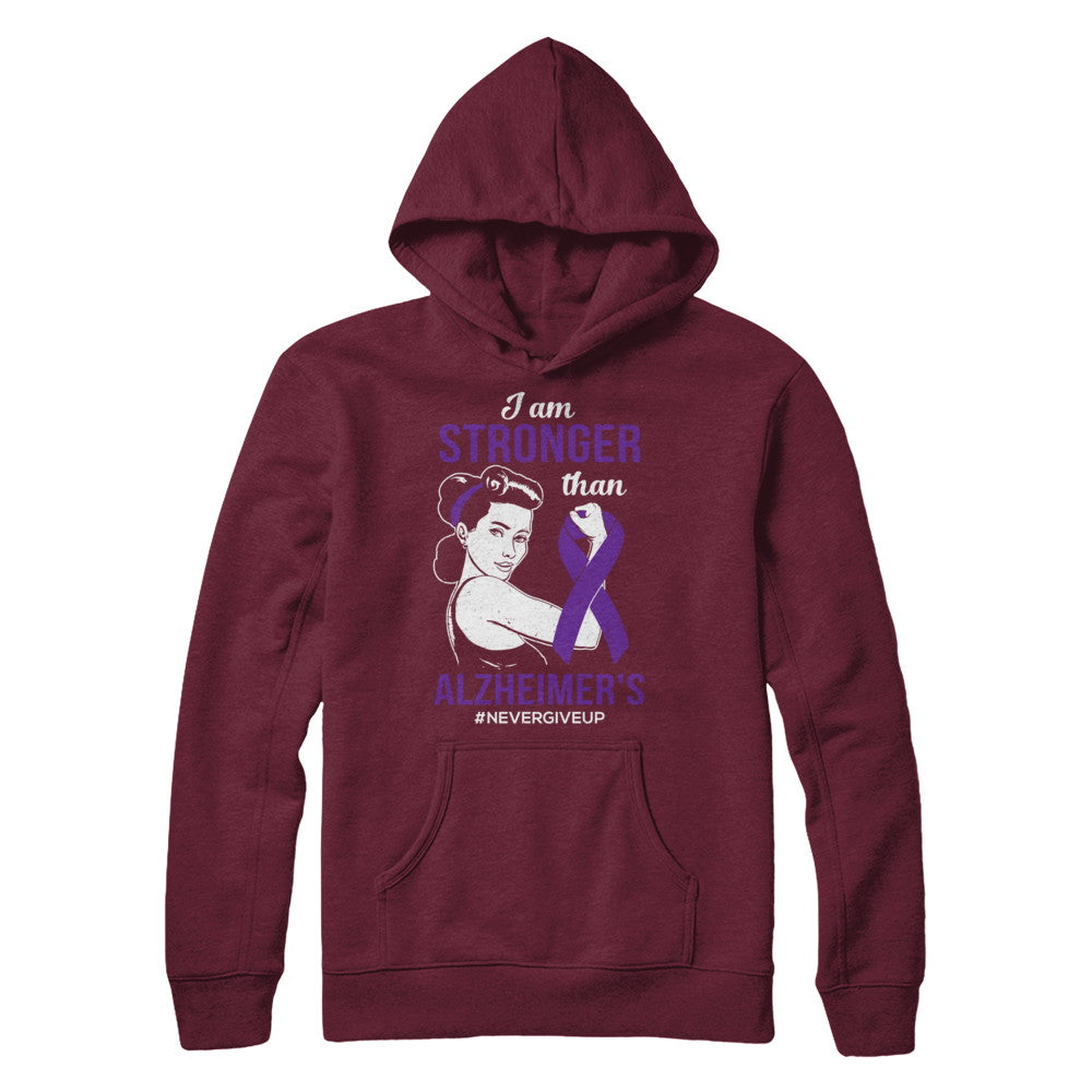 I Am Stronger Than Alzheimer's Awareness Support T-Shirt & Hoodie | Teecentury.com