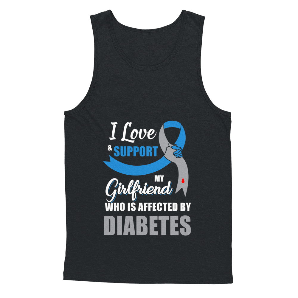 Diabetes Awareness Support Blue Grey Girlfriend Boyfriend T-Shirt & Hoodie | Teecentury.com