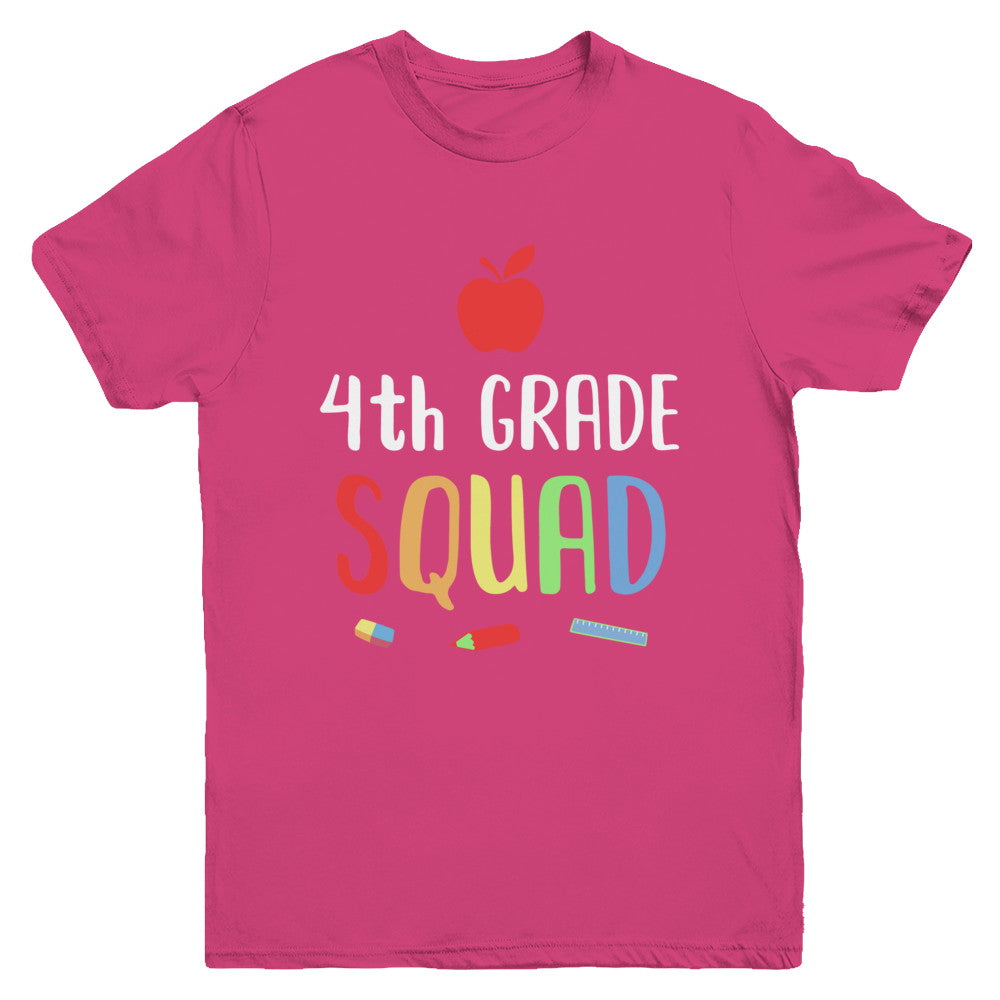 4th Grade Squad Back To School Teacher Fourth Grade Youth Youth Shirt | Teecentury.com