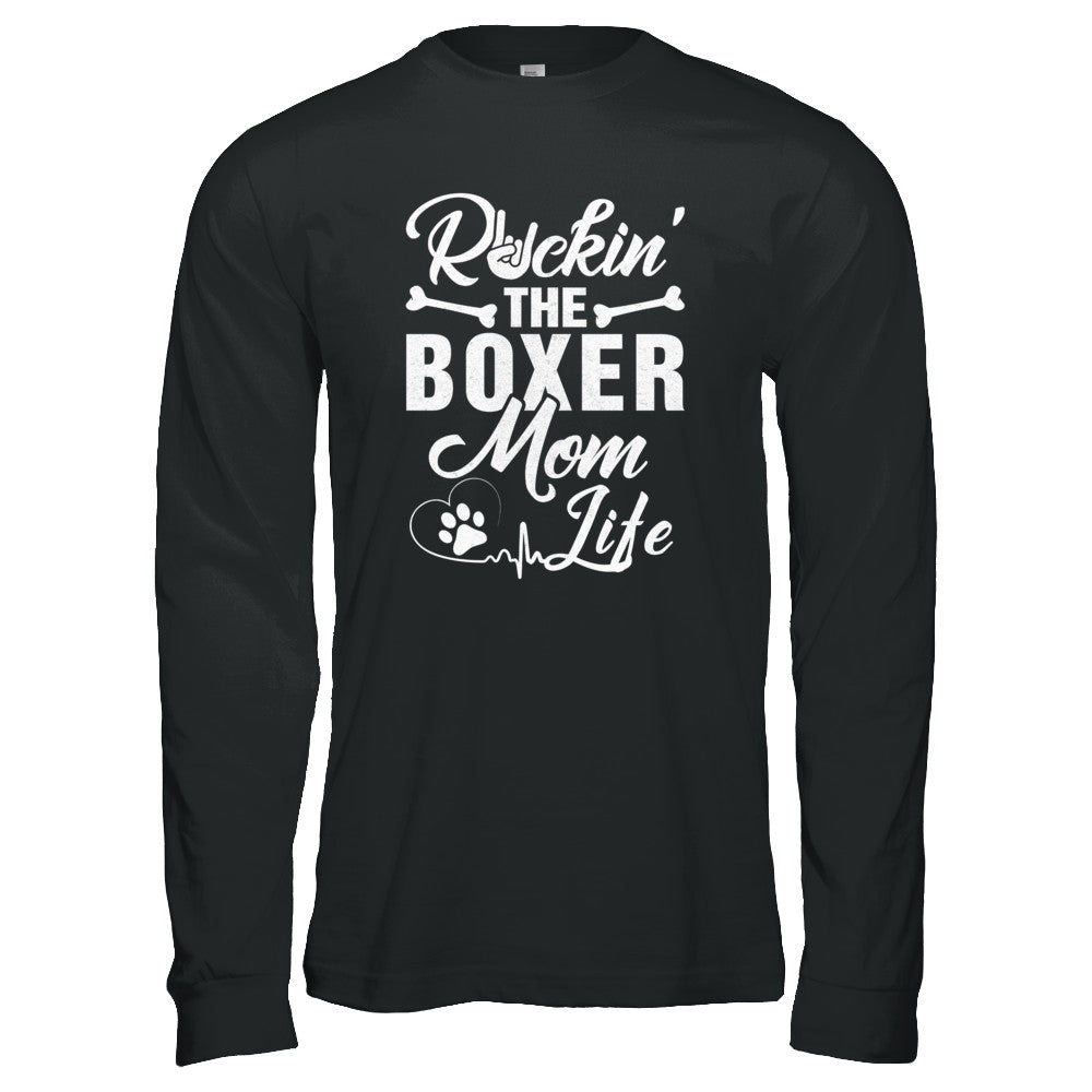 Rockin The Boxer Mom Life T-Shirt & Tank Top | Teecentury.com