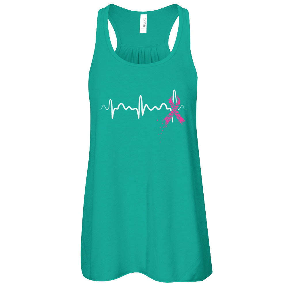 Breast Cancer Heartbeat Awareness T-Shirt & Tank Top | Teecentury.com