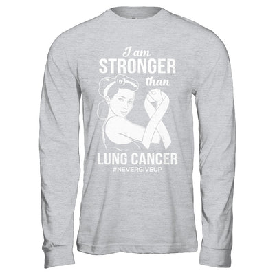 I Am Stronger Than Lung Cancer Awareness Support T-Shirt & Hoodie | Teecentury.com