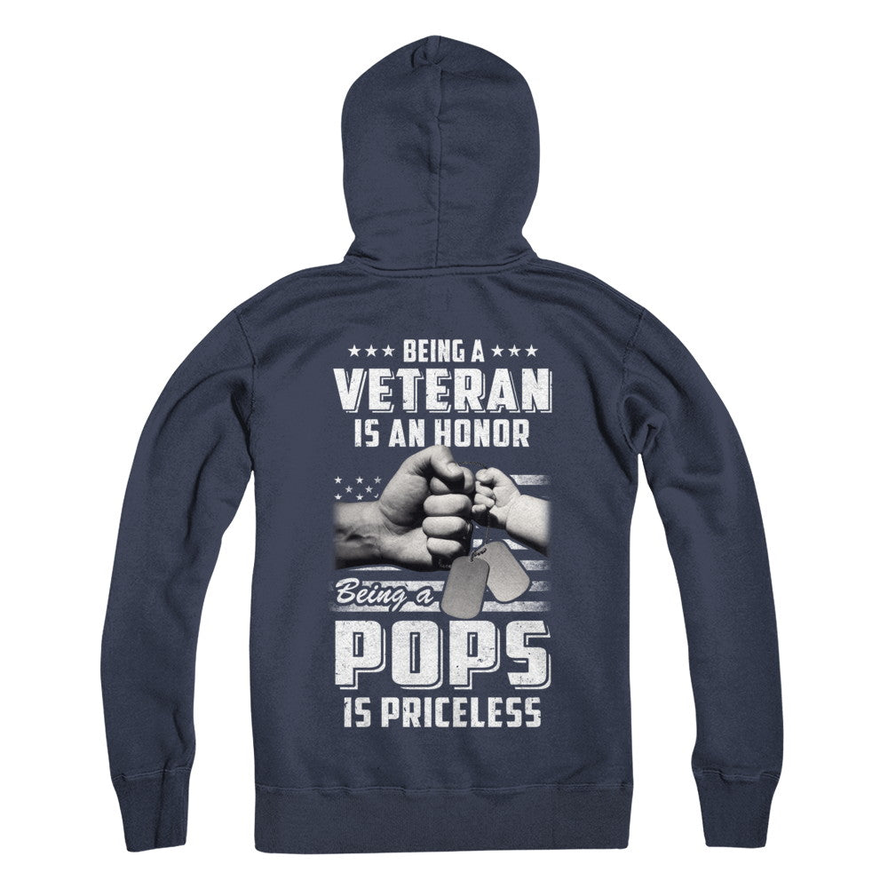 Being A Veteran Is An Honor Being A Pops Is Priceless T-Shirt & Hoodie | Teecentury.com