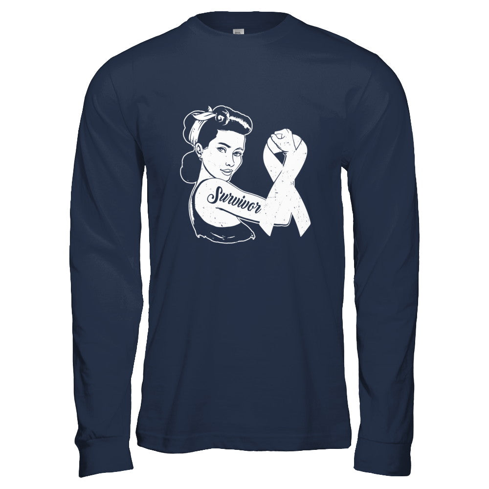 We Can Cure It Lung Cancer Clear Awareness Survivor T-Shirt & Hoodie | Teecentury.com