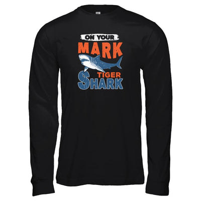 On Your Mark Tiger Shark Distressed T-Shirt & Tank Top | Teecentury.com