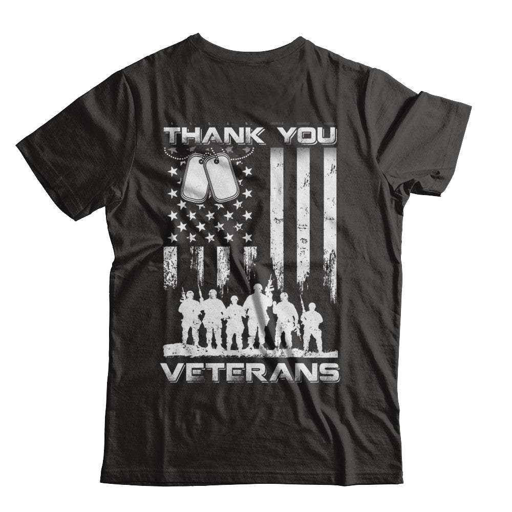 Veteran Thank You Veterans American Flag T-Shirt & Hoodie | Teecentury.com