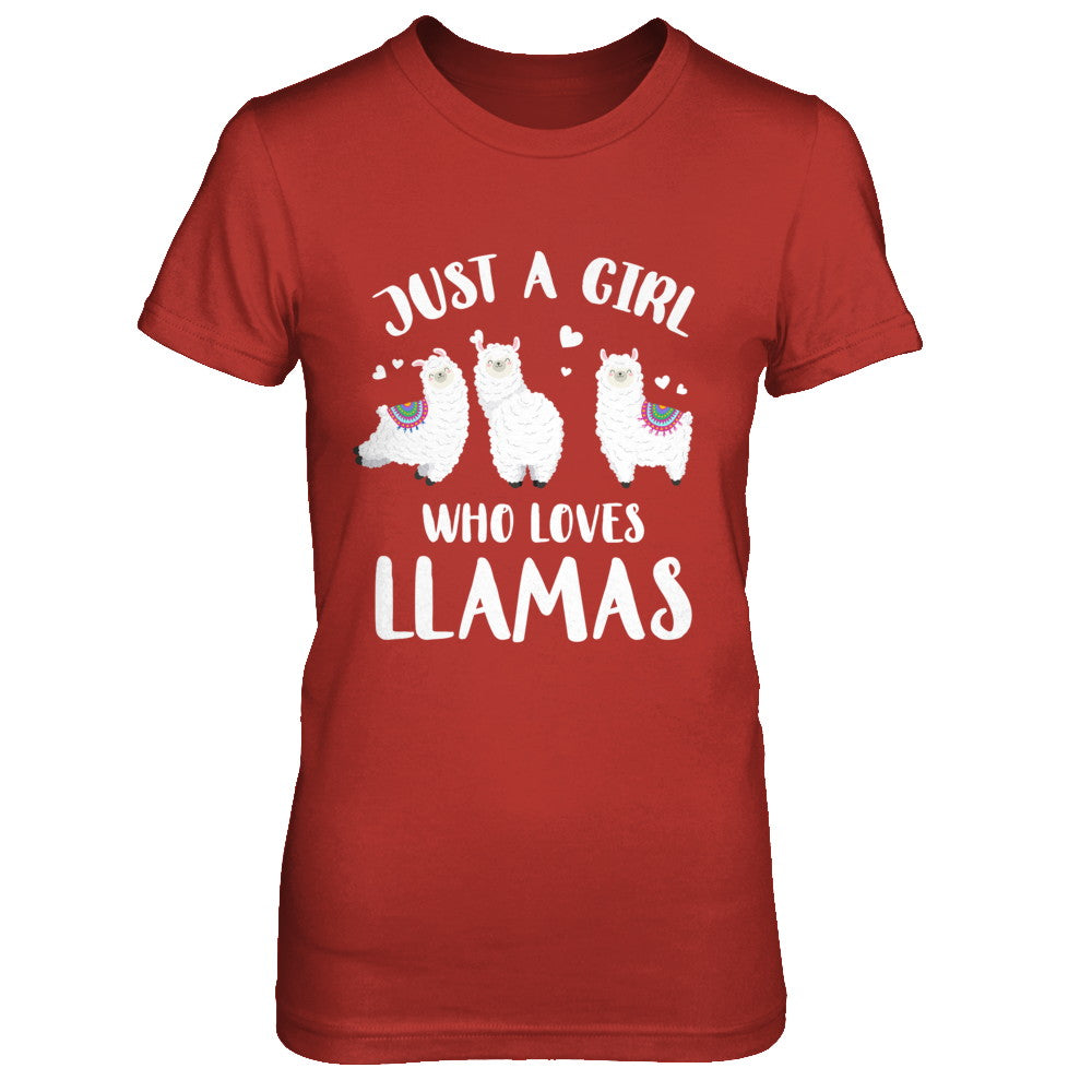 Just A Girl Who Loves Llamas T-Shirt & Hoodie | Teecentury.com