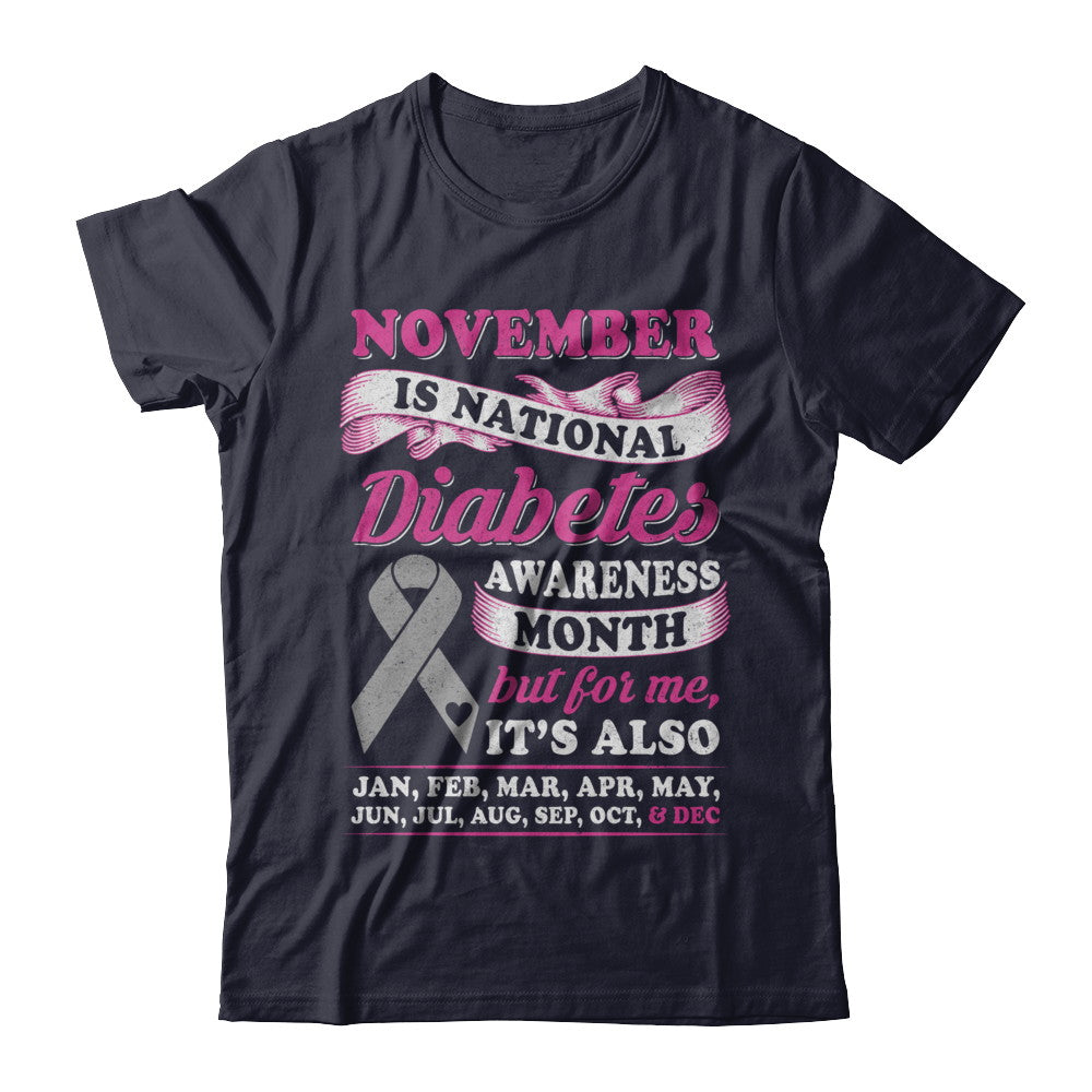 November Is National Diabetes Awareness Month T-Shirt & Hoodie | Teecentury.com