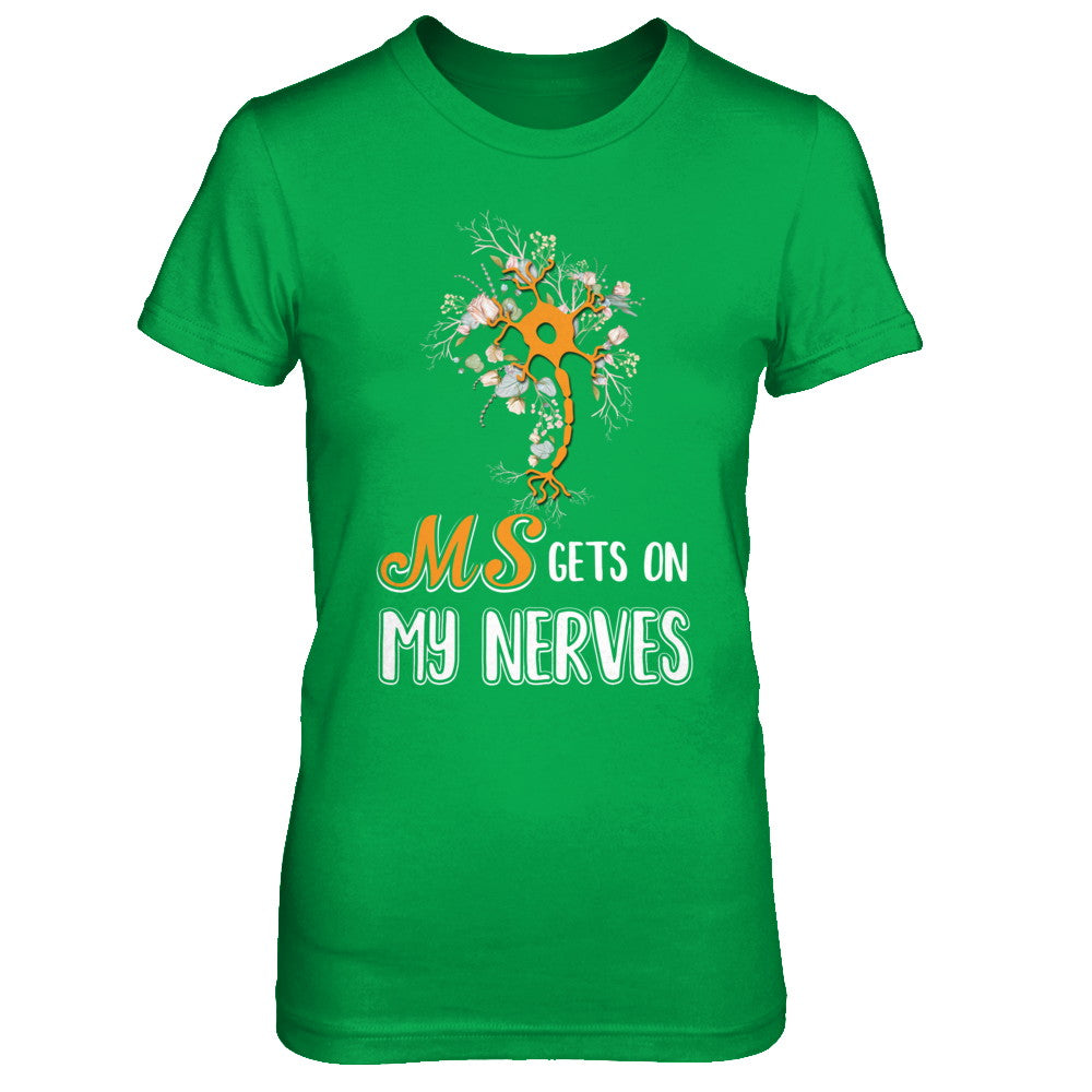 MS Gets On My Nerves Multiple Sclerosis Awareness T-Shirt & Hoodie | Teecentury.com