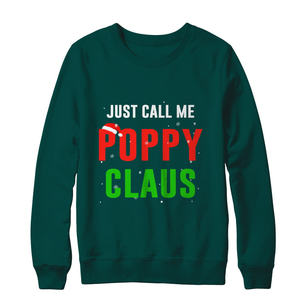 Santa Poppy Claus Matching Family Christmas Pajamas T-Shirt & Sweatshirt | Teecentury.com