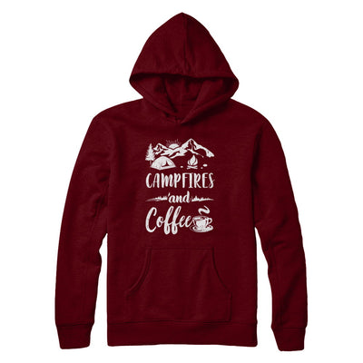 Coffee And Campfires Funny Camping Gifts T-Shirt & Hoodie | Teecentury.com