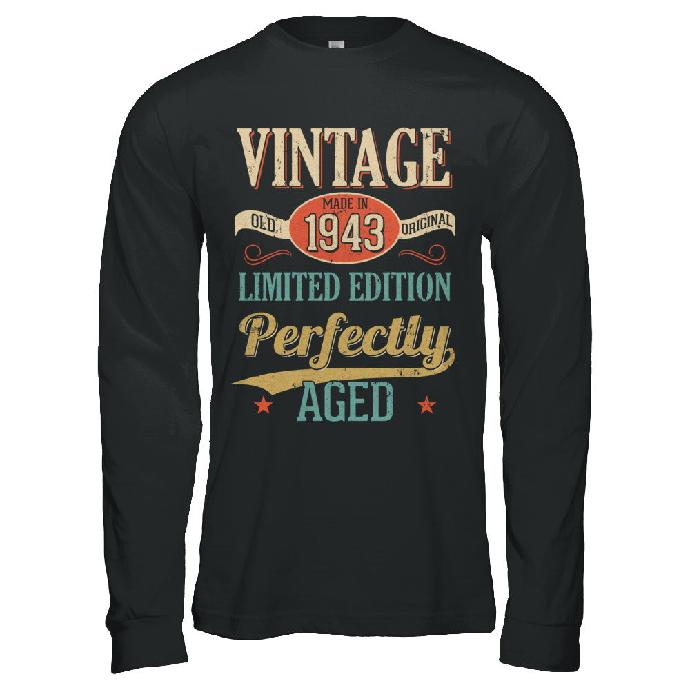 Vintage Premium Made In 1943 79th Birthday Gift T-Shirt & Hoodie | Teecentury.com