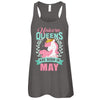 Unicorn Queens Are Born In May Birthday Gift T-Shirt & Tank Top | Teecentury.com