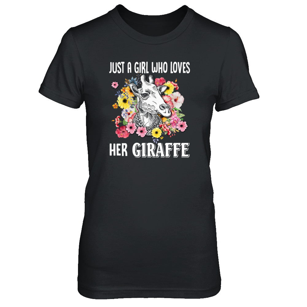 Just A Girl Who Loves Her Giraffe T-Shirt & Tank Top | Teecentury.com