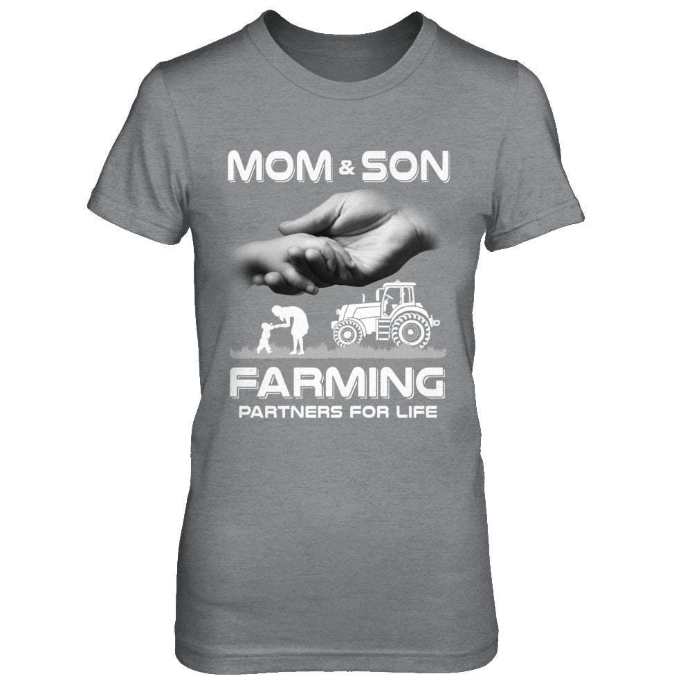 Farmer Mom And Son Farming Partners For Life Mothers Day T-Shirt & Hoodie | Teecentury.com