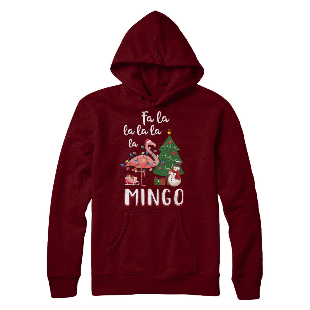 Cute Pink Flamingo Santa Hat Merry Christmas T-Shirt & Hoodie | Teecentury.com