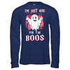 I'm Just Here For The Boos Halloween Wine T-Shirt & Hoodie | Teecentury.com