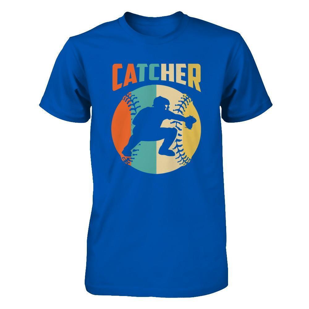 Classic Vintage Retro Style Catcher Baseball T-Shirt & Hoodie | Teecentury.com