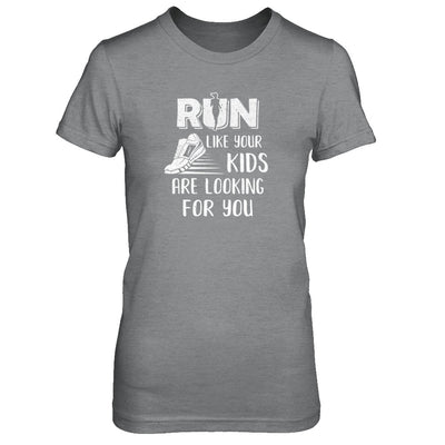 Run Like Your Kids Are Looking For You Funny Mom Mommy T-Shirt & Tank Top | Teecentury.com