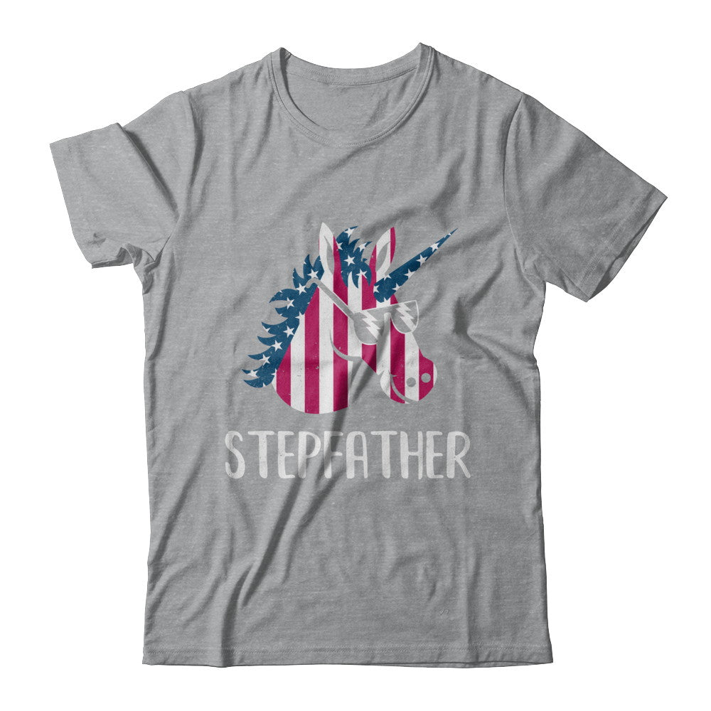 Patriotic Stepfather Unicorn Americorn 4Th Of July T-Shirt & Hoodie | Teecentury.com