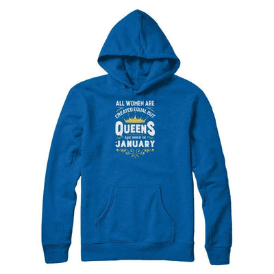 All Women Are Created Equal But Queens Are Born In January T-Shirt & Tank Top | Teecentury.com
