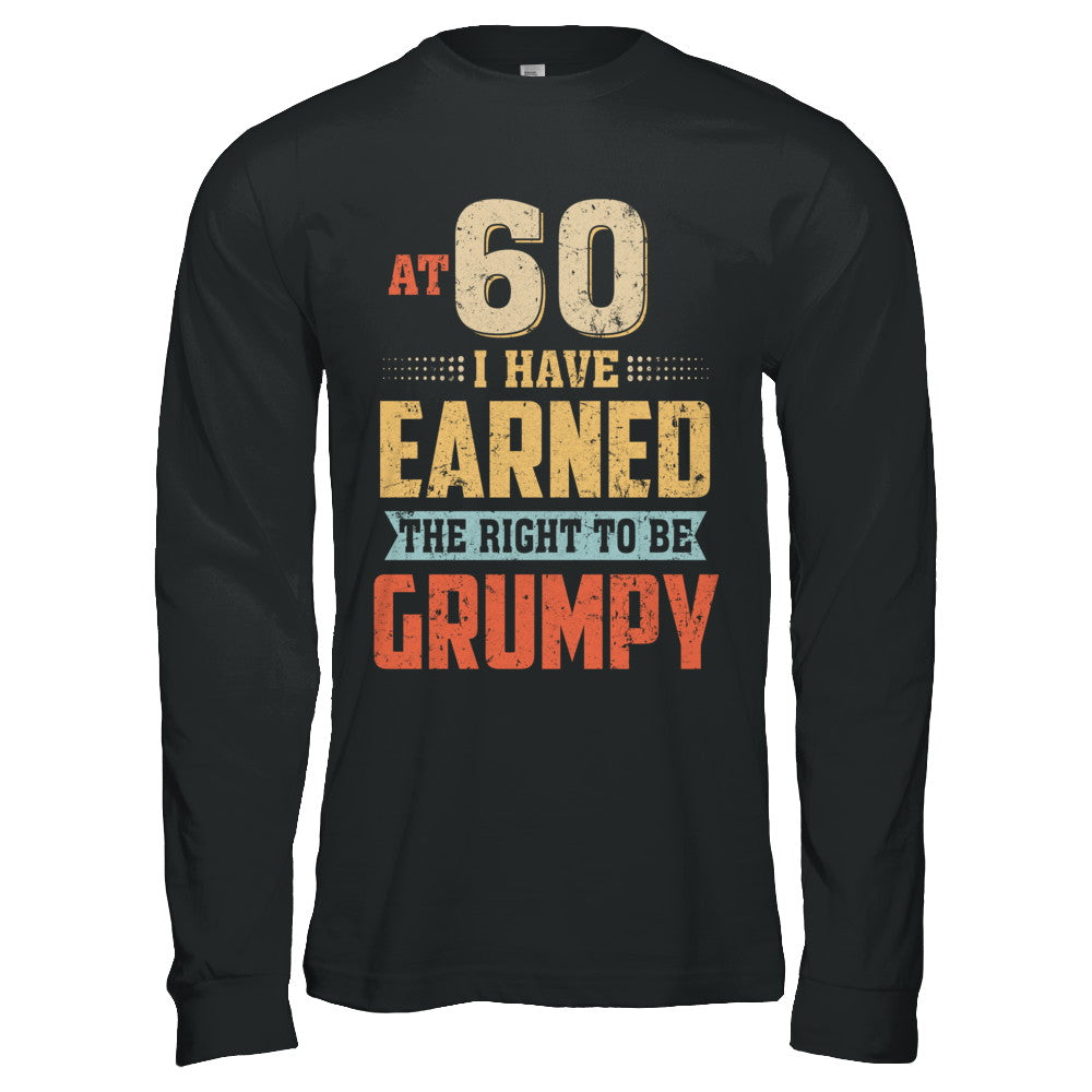 Vintage The Right To Be Grumpy 60th 1962 Birthday Gift T-Shirt & Hoodie | Teecentury.com