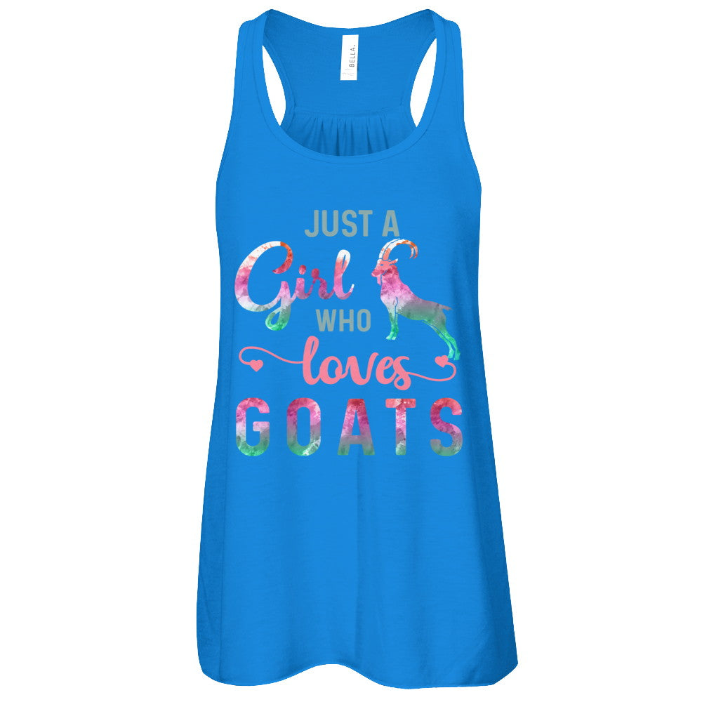 Just A Girl Who Loves Goats Goat Lover T-Shirt & Tank Top | Teecentury.com