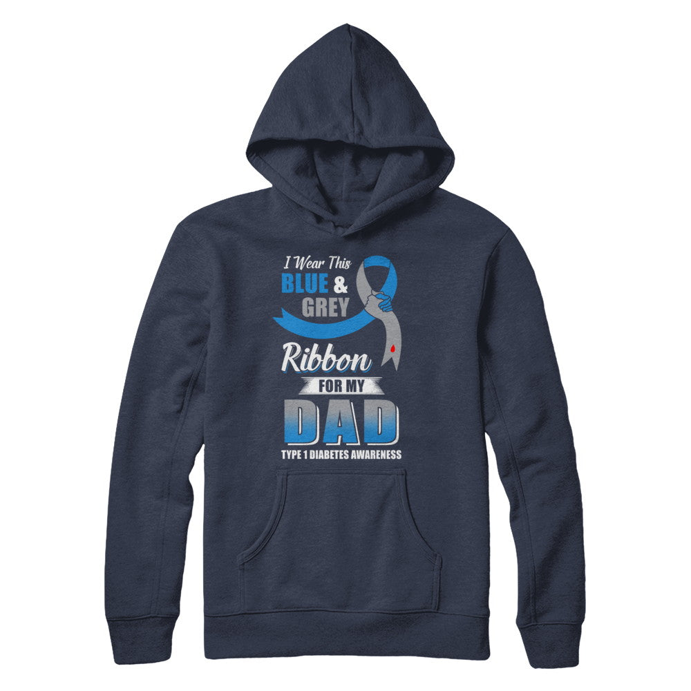 I Wear Blue And Gray For My Dad Diabetes Awareness T-Shirt & Hoodie | Teecentury.com