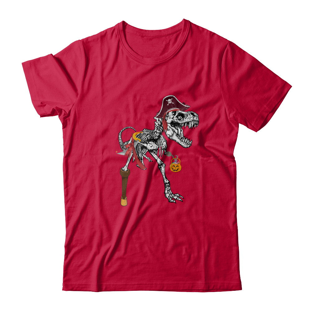 Dinosaurs T-Rex Skeleton Pirate Halloween Saurus For Men Women T-Shirt & Hoodie | Teecentury.com