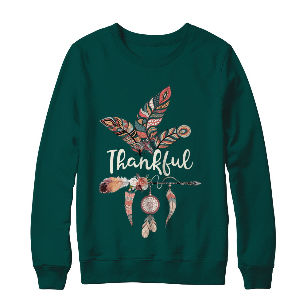 Thankful Feather And Arrow Fall Vintage Thanksgiving T-Shirt & Sweatshirt | Teecentury.com