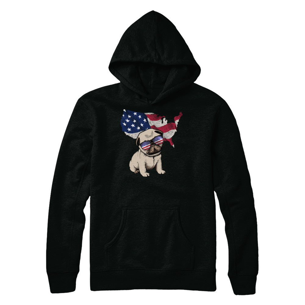Funny Patriot Pug Dog 4Th Of July American Flag T-Shirt & Hoodie | Teecentury.com