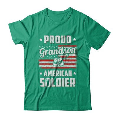 Proud Grandson Of A Soldier Army Papa Veteran T-Shirt & Hoodie | Teecentury.com