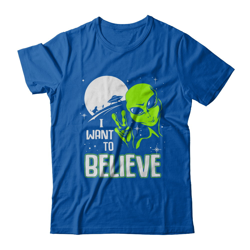 I Want To Believe Alien Ufo T-Shirt & Hoodie | Teecentury.com