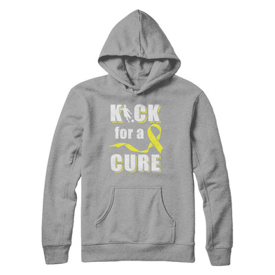Kick For A Cure Soccer Yellow Childhood Cancer Awareness T-Shirt & Hoodie | Teecentury.com