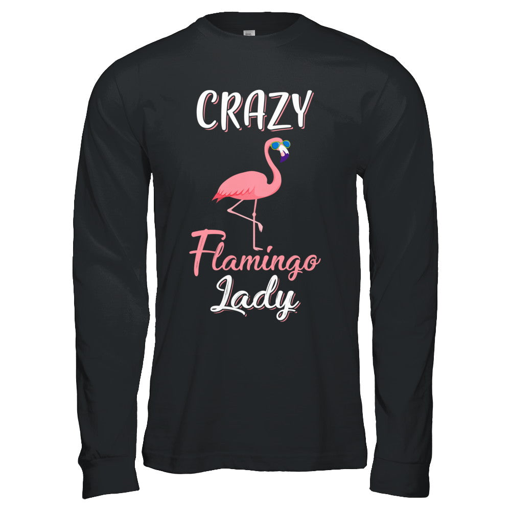 Crazy Flamingo Lady Mom Aunt Auntie Flamingo T-Shirt & Hoodie | Teecentury.com